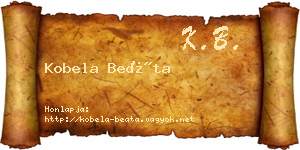 Kobela Beáta névjegykártya