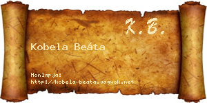 Kobela Beáta névjegykártya